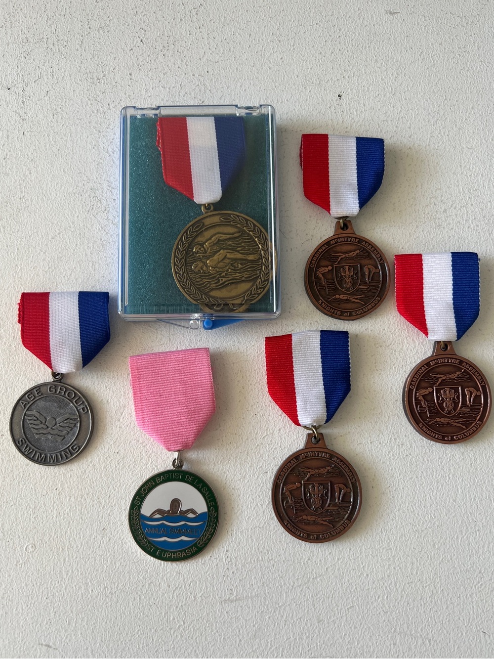 Vintage Medals, Swim Medals - Lot of 6